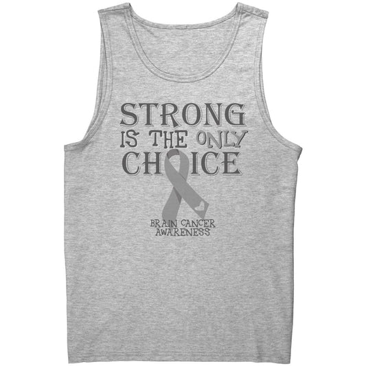 Strong is the Only Choice - Brain Cancer Awareness T-Shirt, Hoodie, Tank - BluSparkle