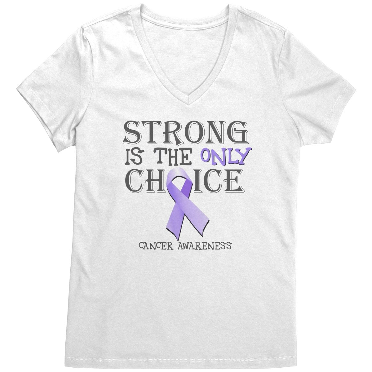 Strong is the Only Choice - Cancer Awareness T-Shirt, Hoodie, Tank - BluSparkle