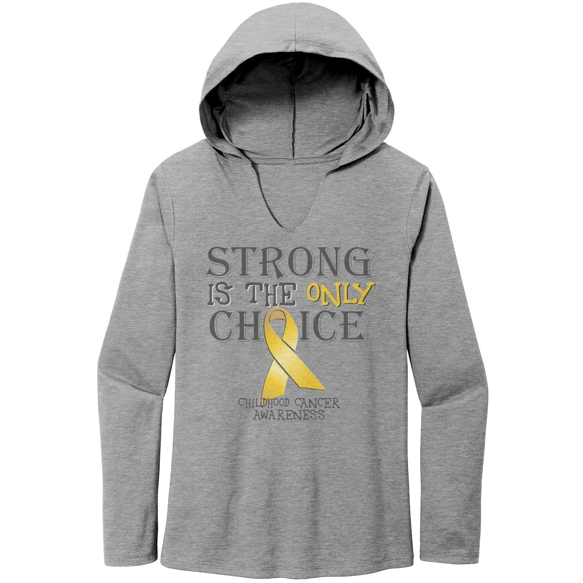 Strong is the Only Choice - Childhood Cancer Awareness T-Shirt, Hoodie, Tank - BluSparkle