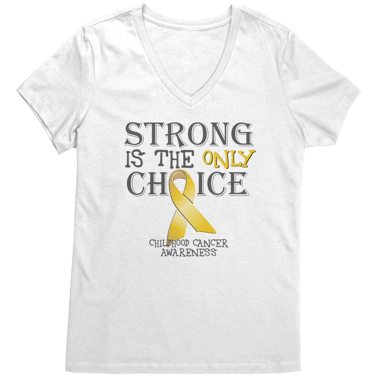 Strong is the Only Choice - Childhood Cancer Awareness T-Shirt, Hoodie, Tank - BluSparkle