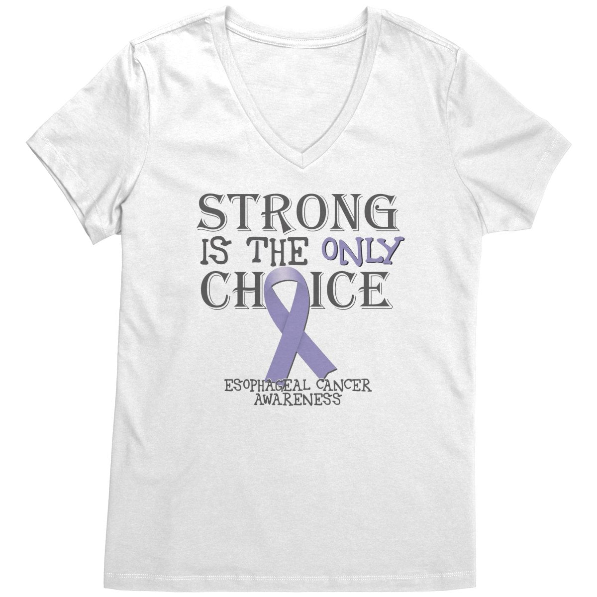 Strong is the Only Choice - Esophageal Cancer Awareness T-Shirt, Hoodie, Tank - BluSparkle