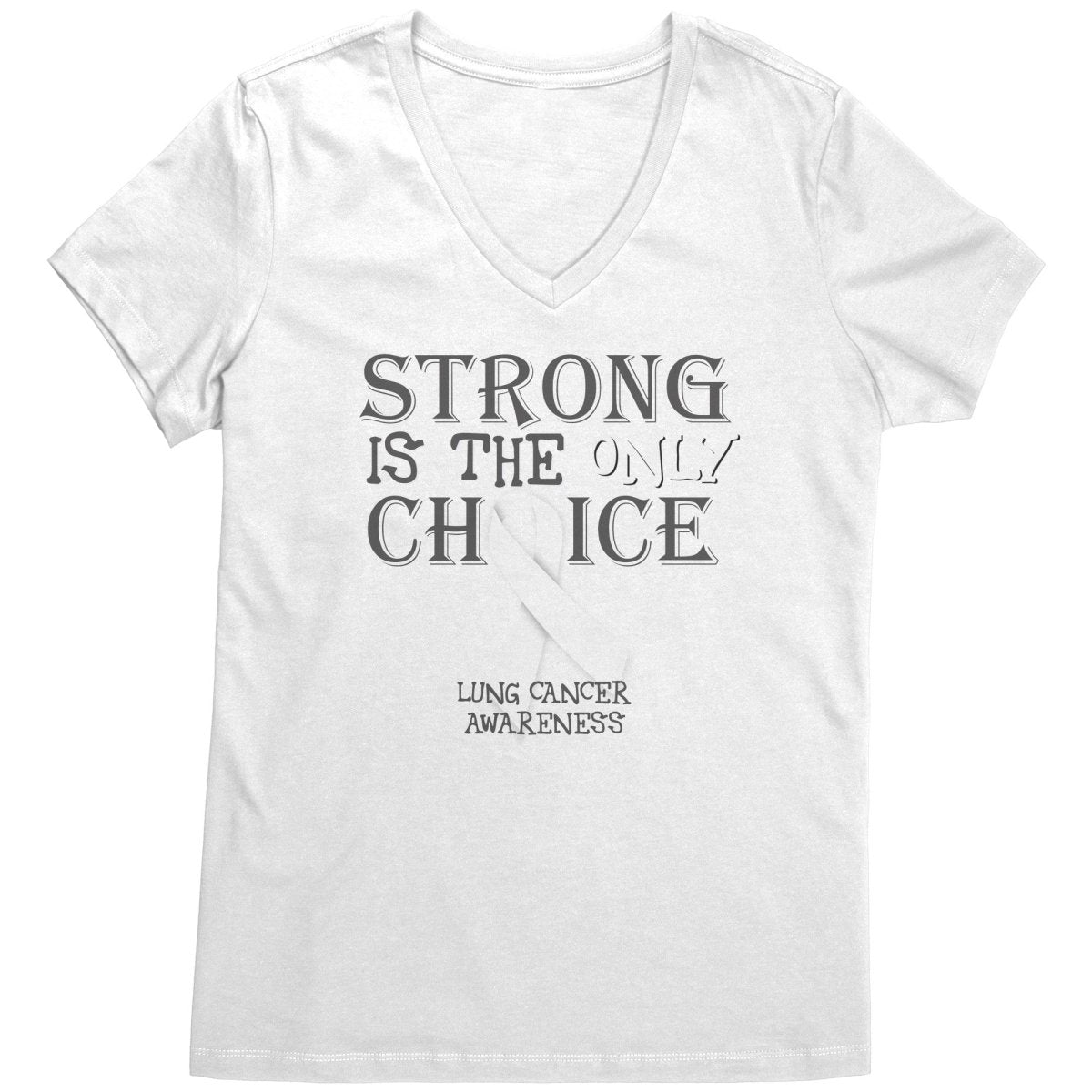 Strong is the Only Choice - Lung Cancer T-Shirt, Hoodie, Tank - BluSparkle