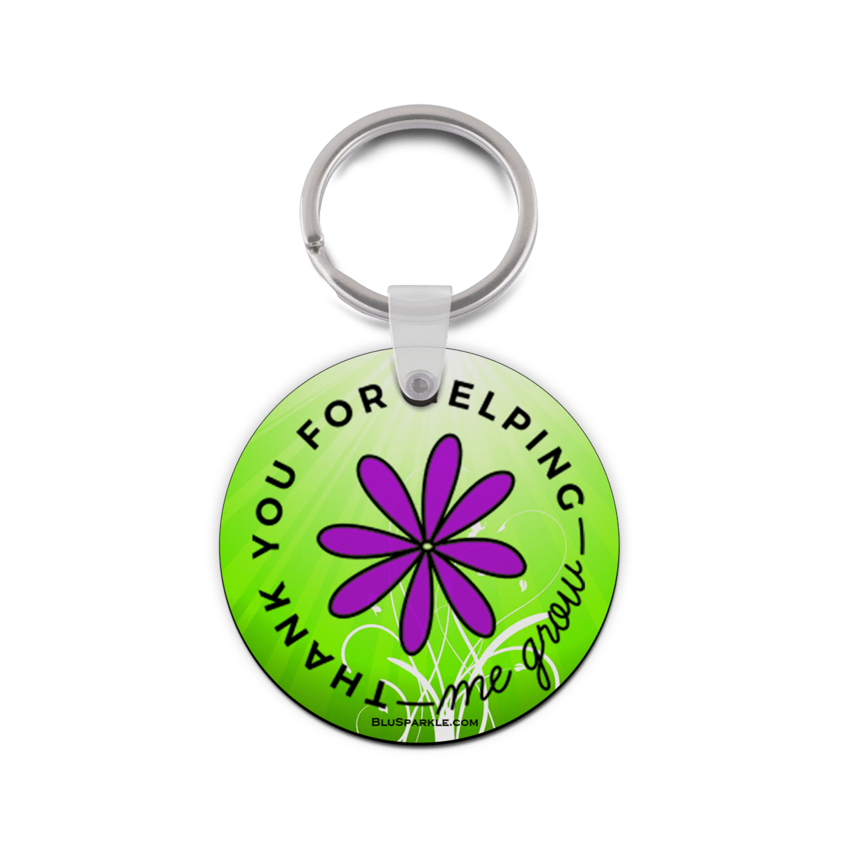 Thank You For Helping Me Grow - Double Sided Key Chain - BluSparkle