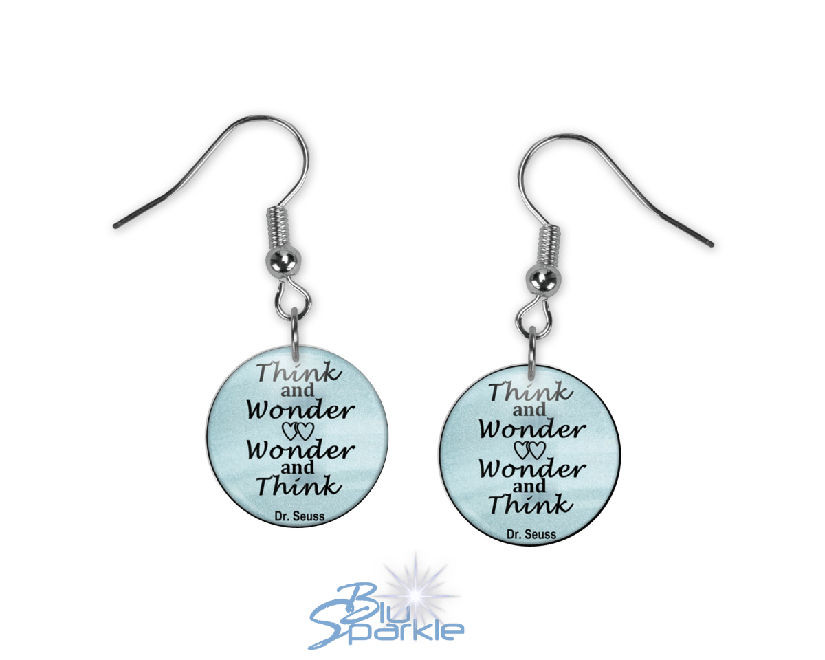 Think and Wonder, Wonder and Think - Earrings - BluSparkle