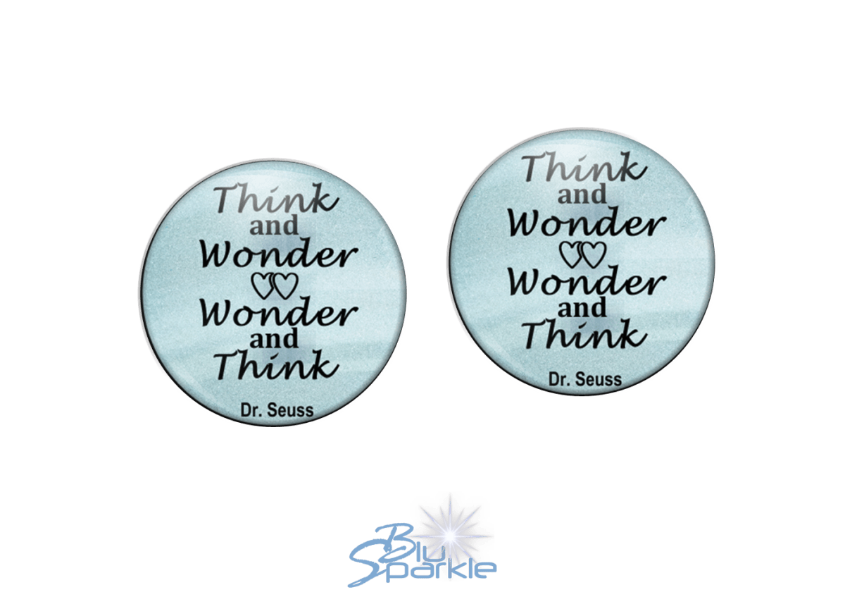 Think and Wonder, Wonder and Think - Earrings - BluSparkle