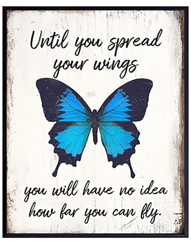 Until You Spread Your Wings You Will Have No Idea How Far You Can Fly Wise Expression Sticker - BluSparkle