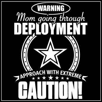 Warning Mom Going Through Deployment Approach with Caution Wise Expression Sticker - BluSparkle