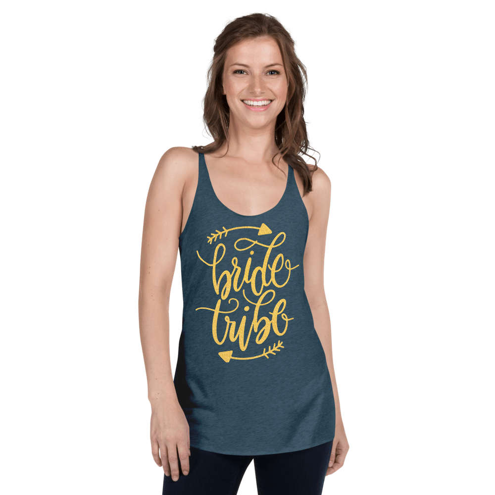 Wedding Bachelorette Party Bride Tribe Racerback Tank - BluSparkle