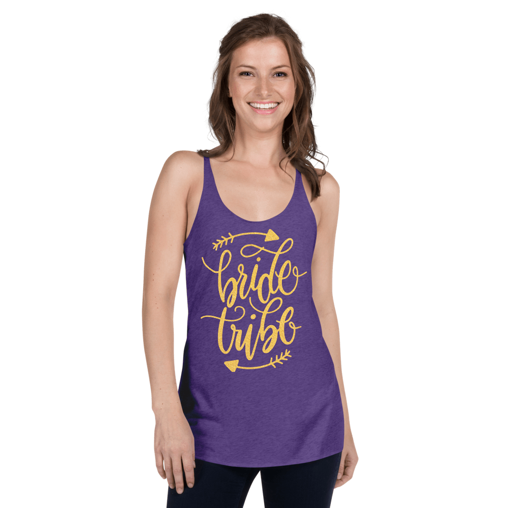 Wedding Bachelorette Party Bride Tribe Racerback Tank - BluSparkle