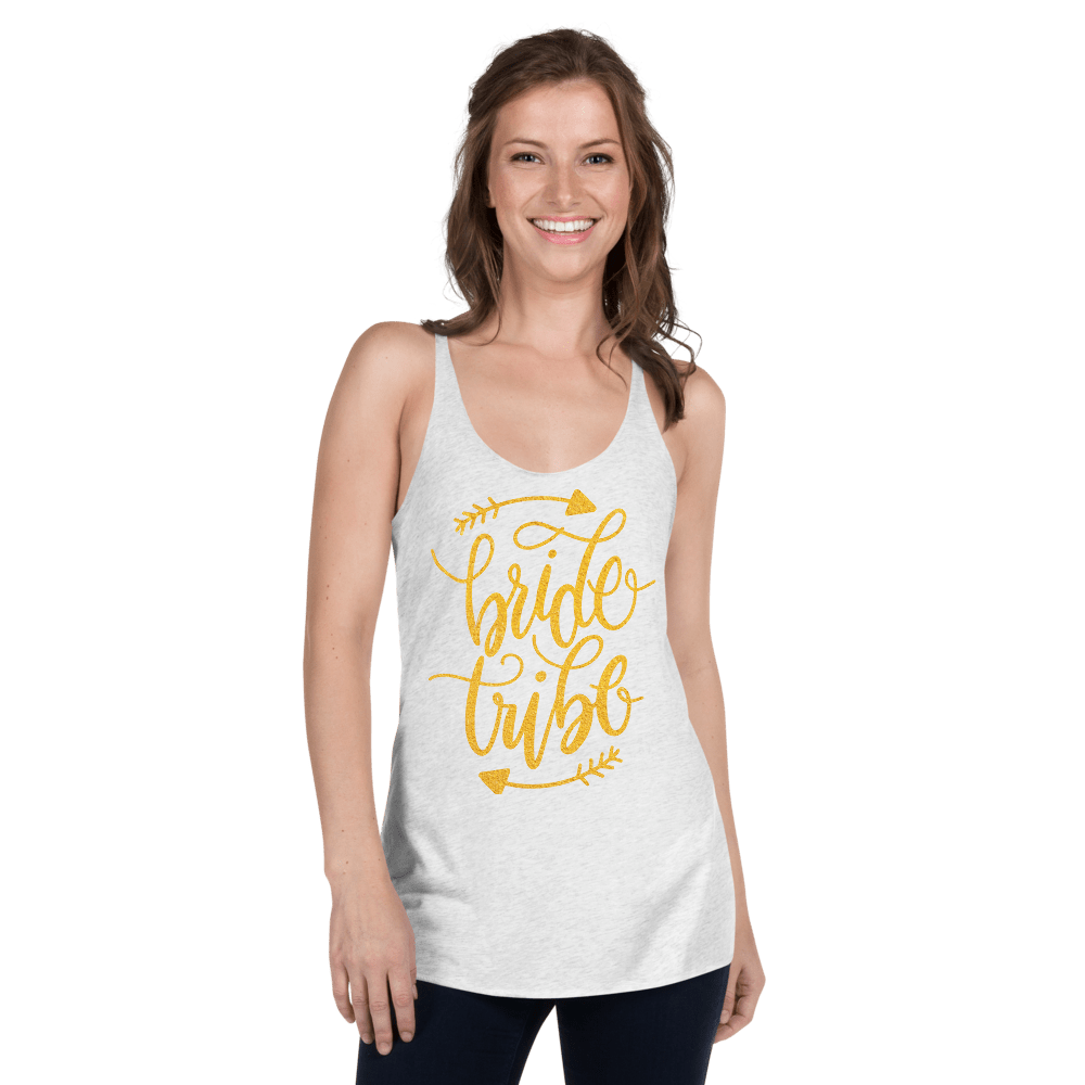 Wedding Bachelorette Party Bride Tribe Racerback Tank - BluSparkle