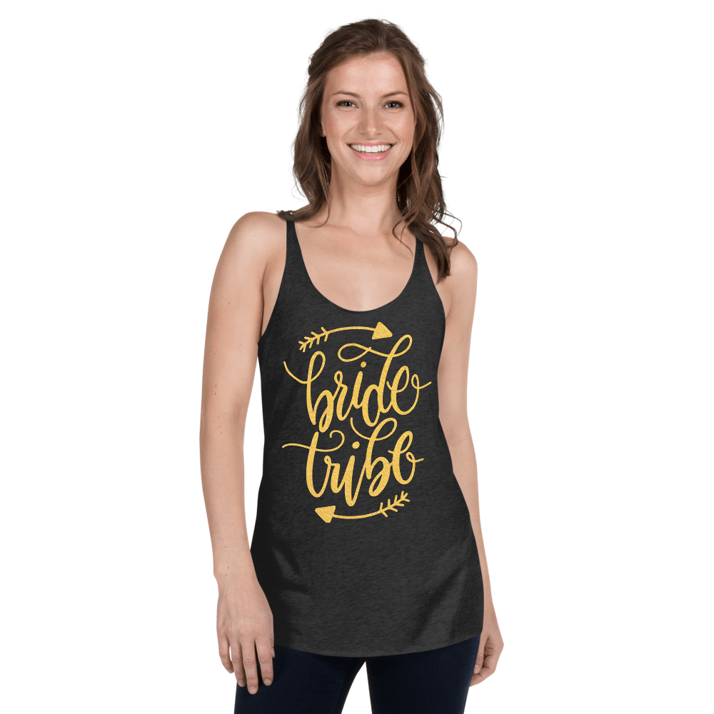 Wedding Bachelorette Party Bride Tribe Racerback Tank - BluSparkle