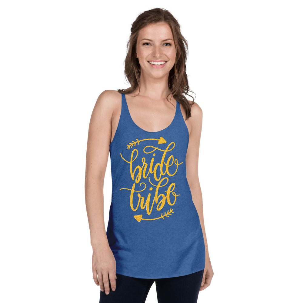 Wedding Bachelorette Party Bride Tribe Racerback Tank - BluSparkle