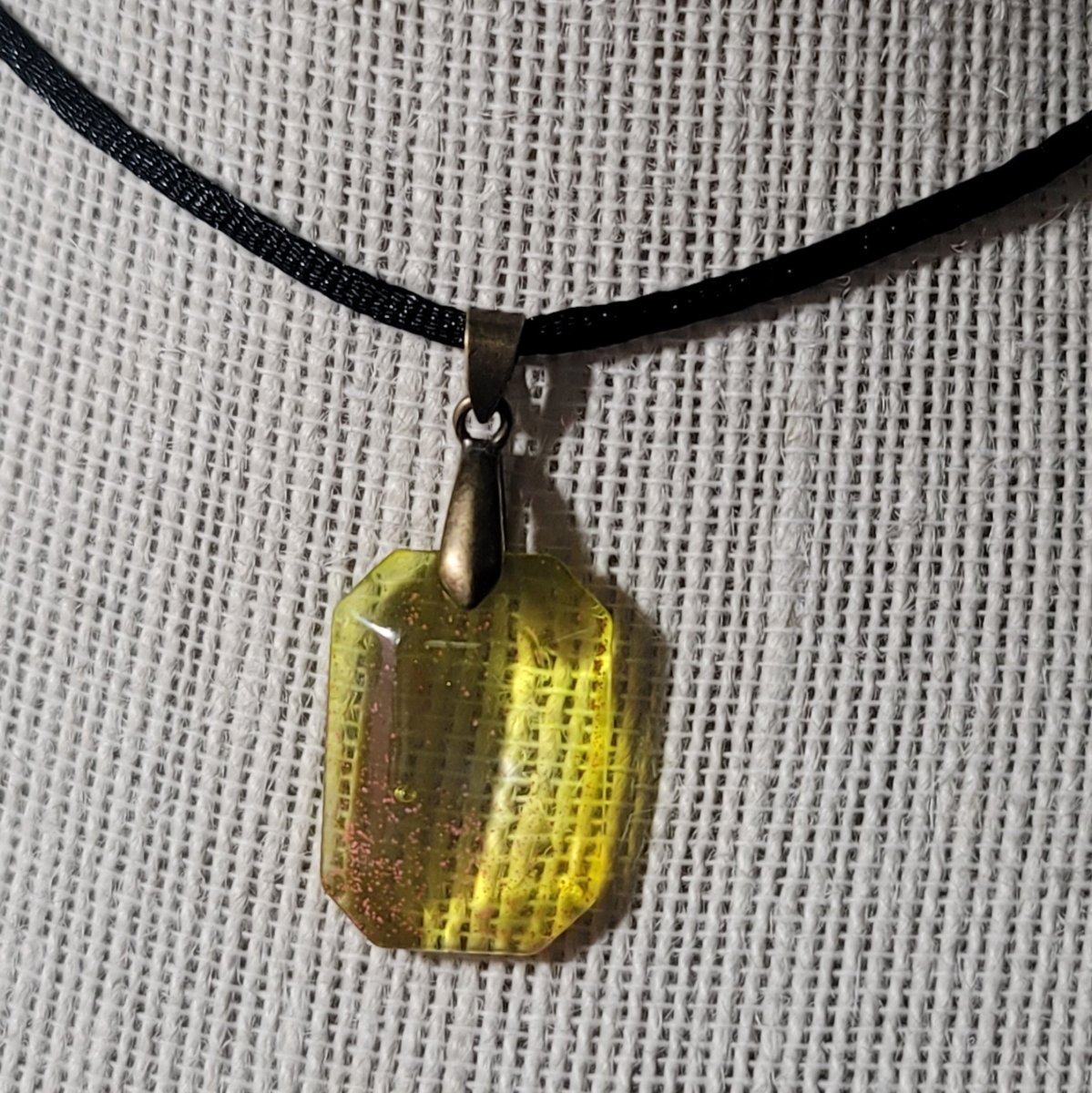 Yellow Sparkle Gem Pendant Charm - BluSparkle