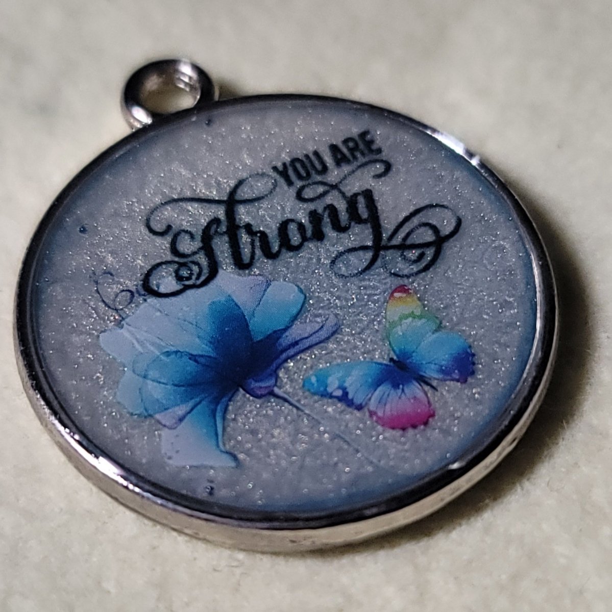 You Are Strong Pendant Charm - BluSparkle