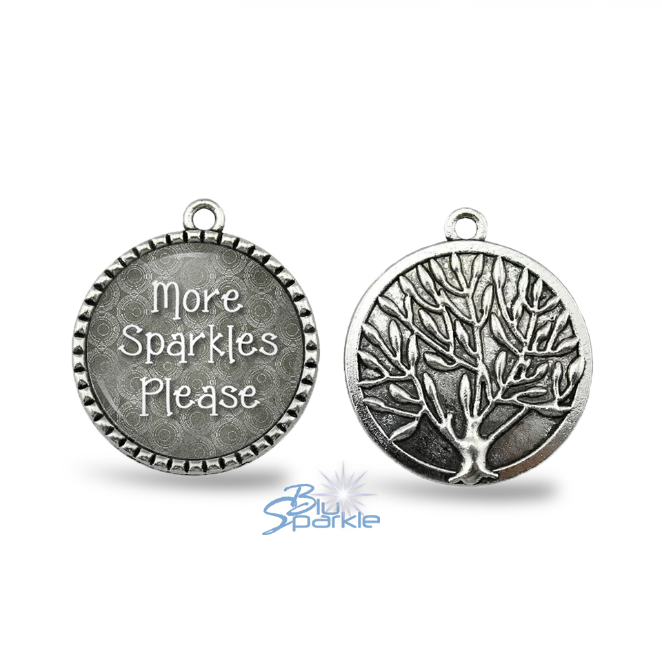 Stay Focused and Extra Sparkly - Round Pendants