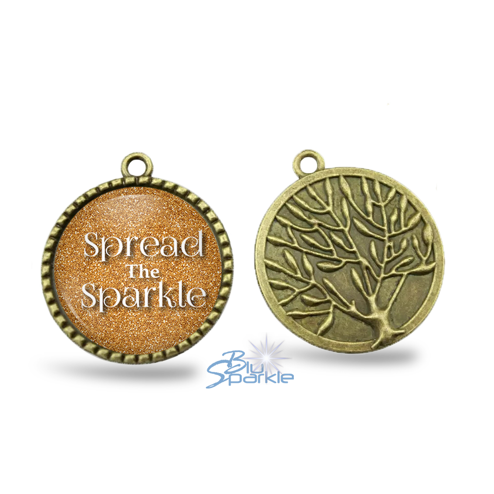 Gold Tree "Spread The Sparkle" Round Pendants