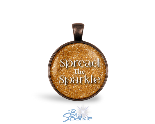 Copper "Spread The Sparkle" Round Pendants