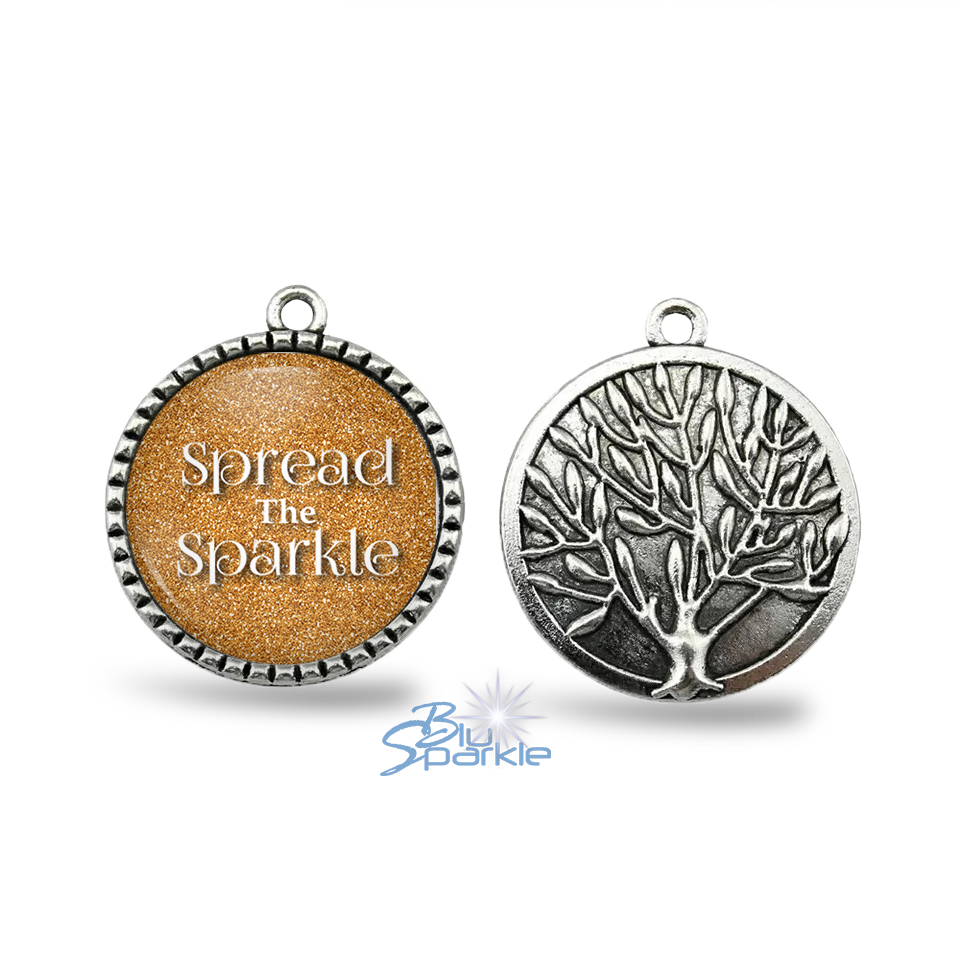 Silver Tree "Spread The Sparkle" Round Pendants
