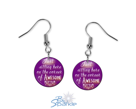 Just Sitting Here On The Corner Of Awesome - Earrings