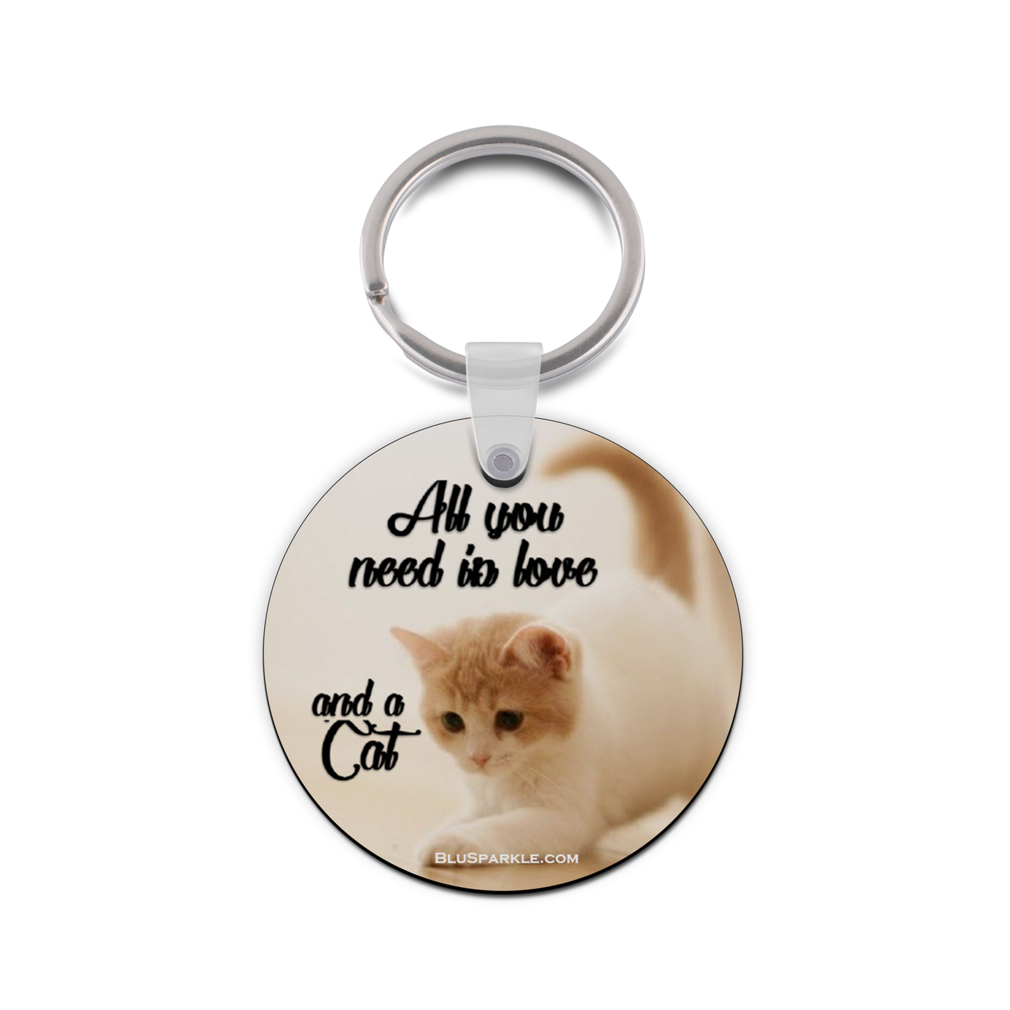 All you need is love and a Cat - Double Sided Key Chain