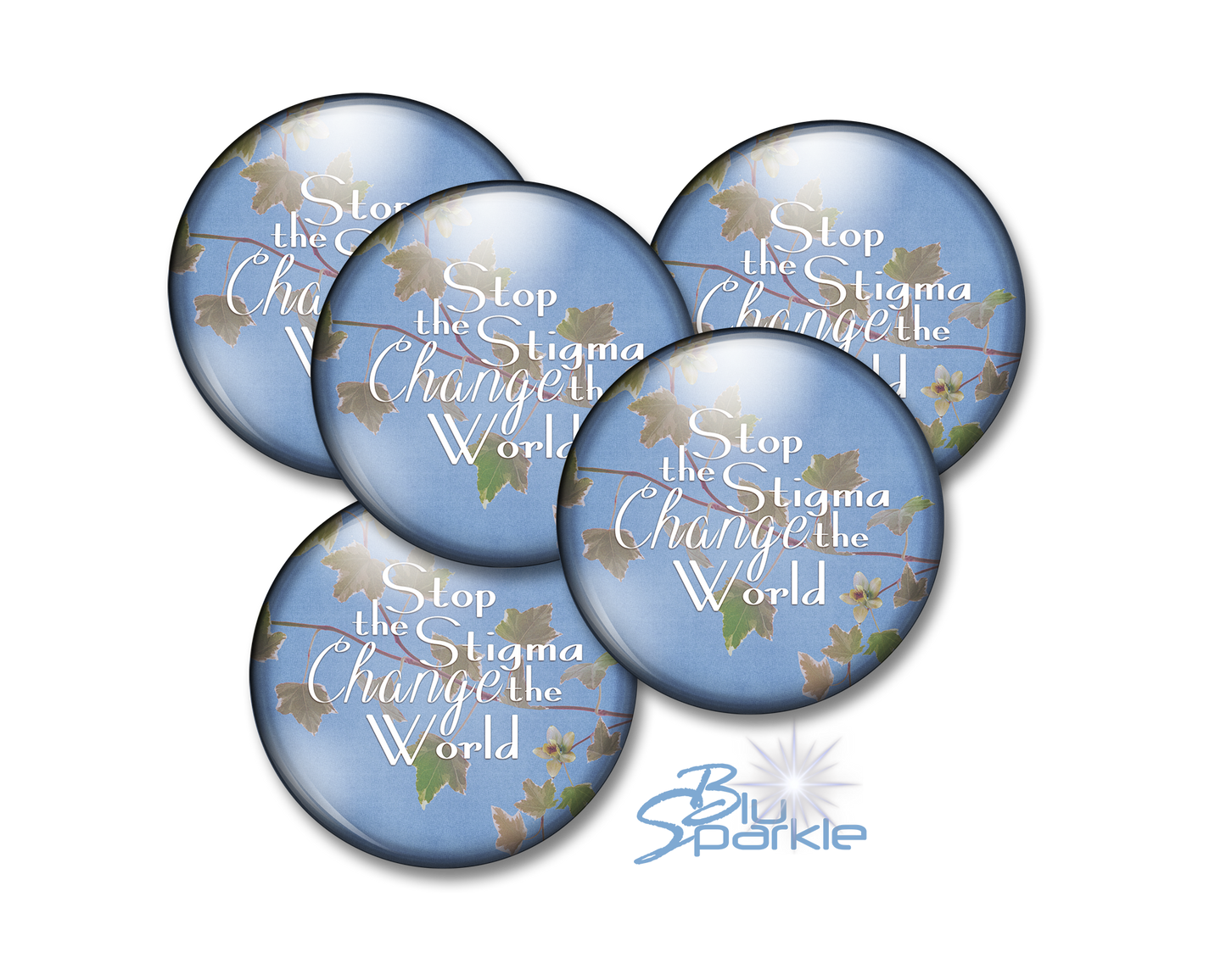 Stop the Stigma, Change the World - Pinback Buttons