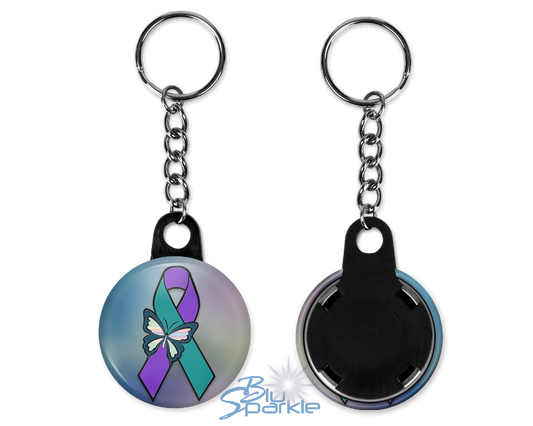 Suicide Awareness Butterfly Ribbon - Key Chains