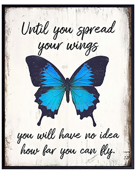 Until You Spread Your Wings You Will Have No Idea How Far You Can Fly Wise Expression Sticker