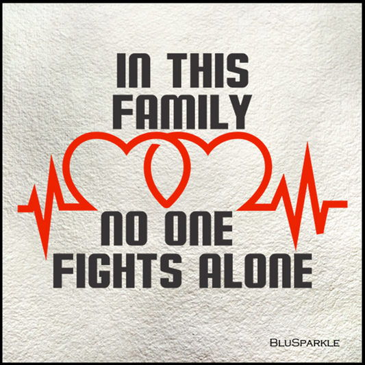 In This Family No One Fights Alone 3.5" Square Wise Expression Magnet