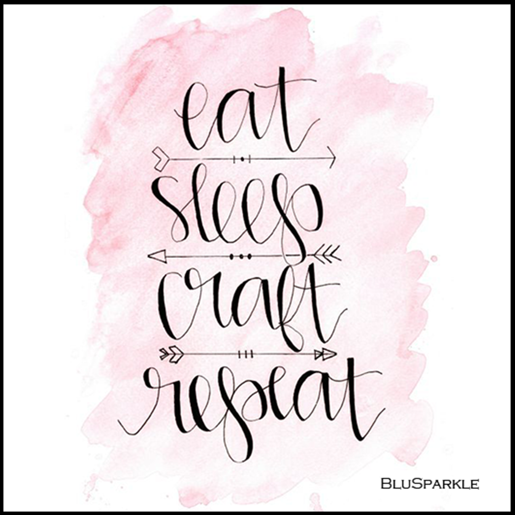 Eat Sleep Craft Repeat Wise Expression Sticker