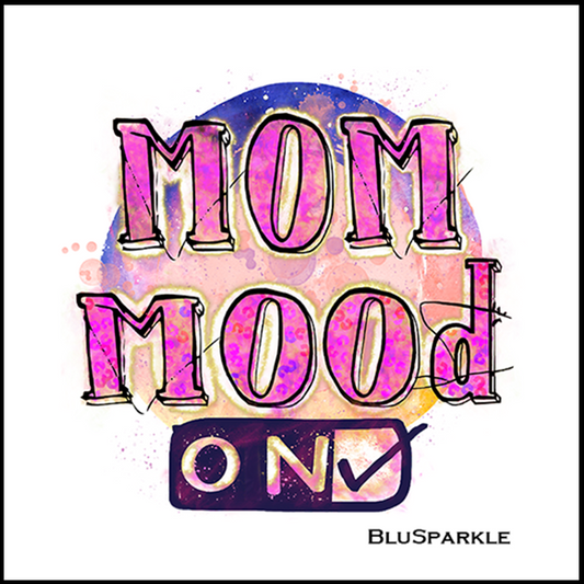 Mom Mood On Check 3.5" Square Wise Expression Magnet
