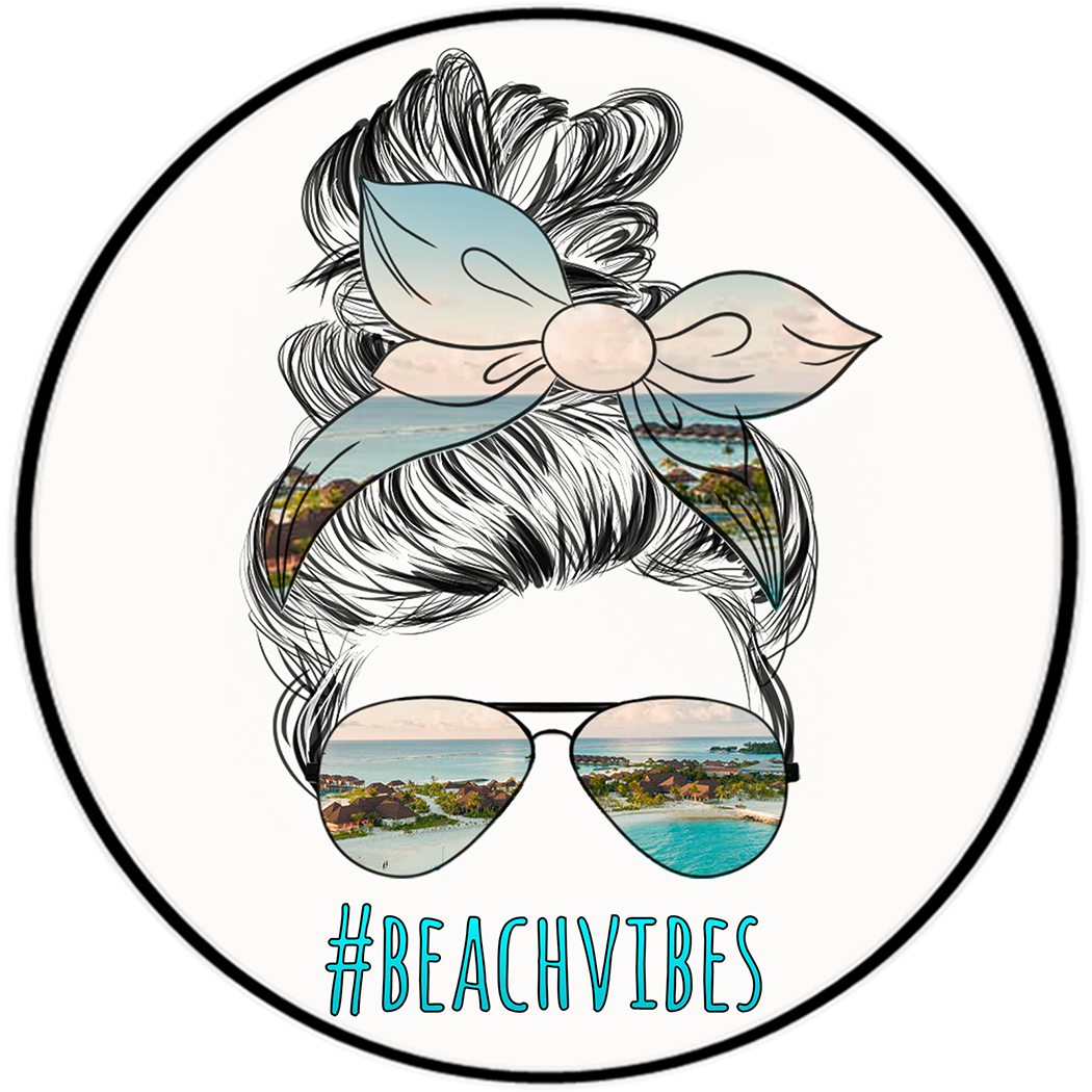 Beach Vibes 3.5" Round Wise Expression Magnet