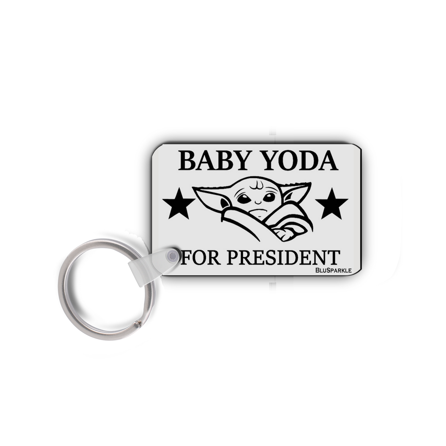 Baby Yoda For President Double Sided Key Chain