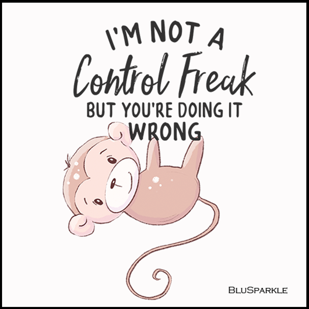 I'm Not A Control Freak 3.5" Square Wise Expression Magnet
