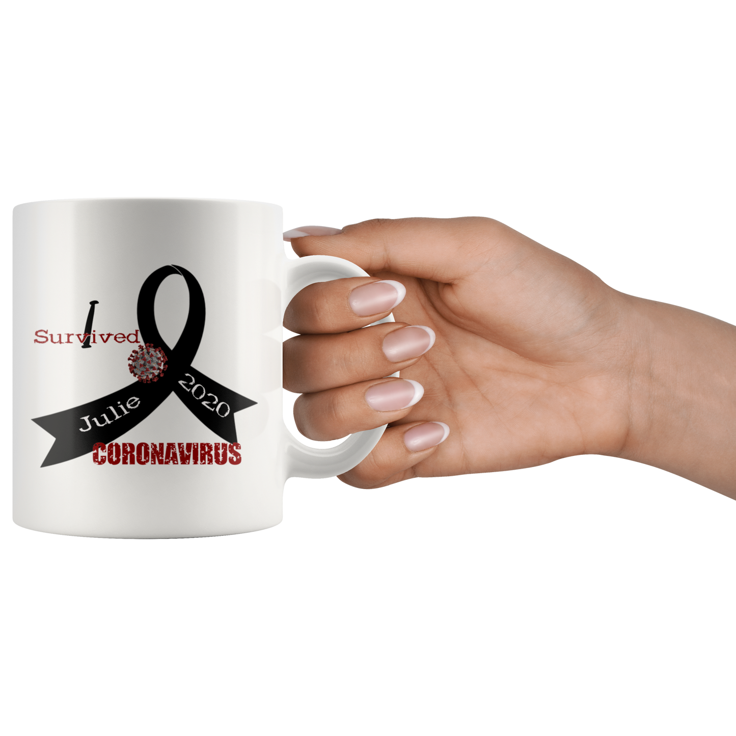 Personalized "I Survived" Coronavirus Mug