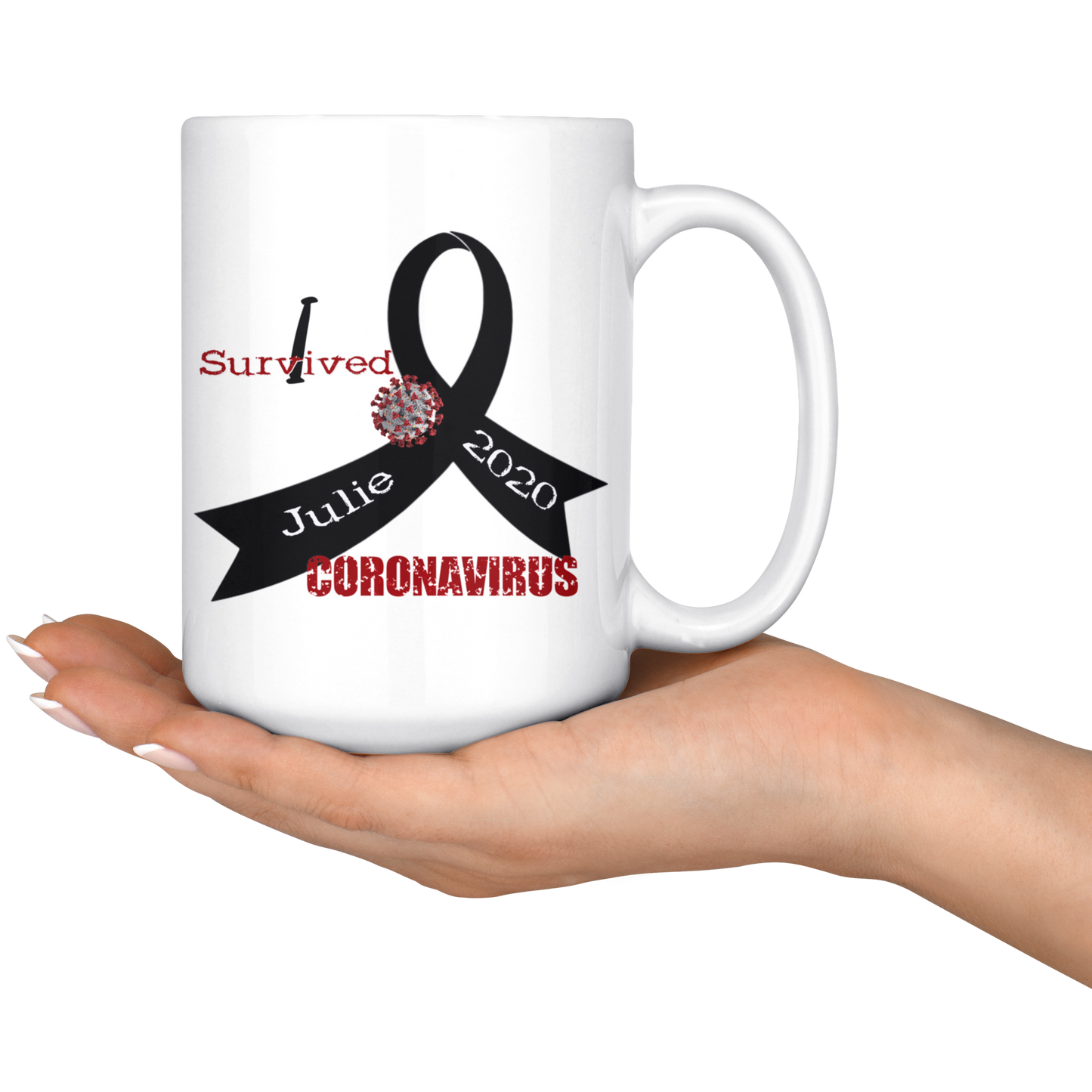 Personalized "I Survived" Coronavirus Mug
