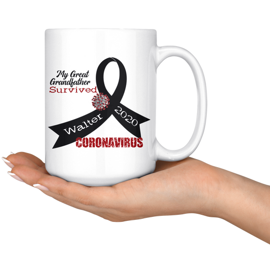 Personalized Survived Coronavirus Mug