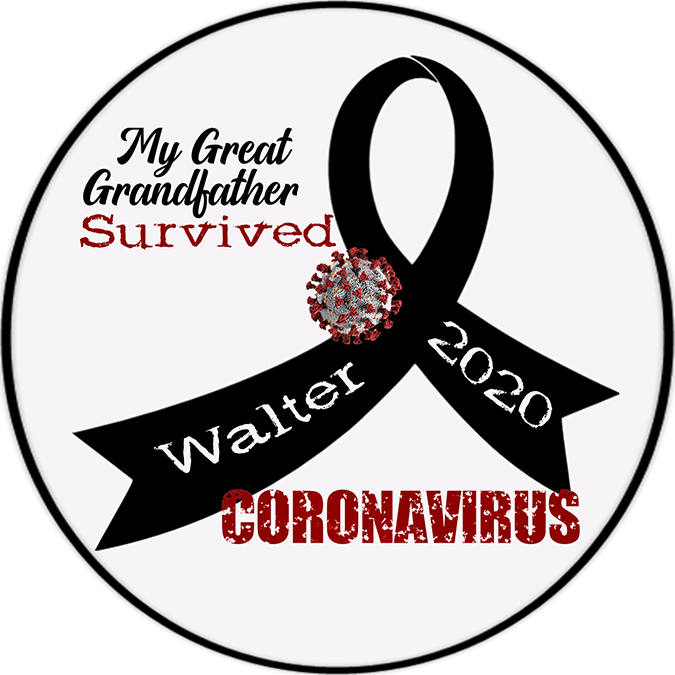 Personalized Survived Coronavirus Sticker