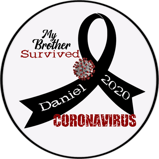 Personalized Survived Coronavirus Sticker