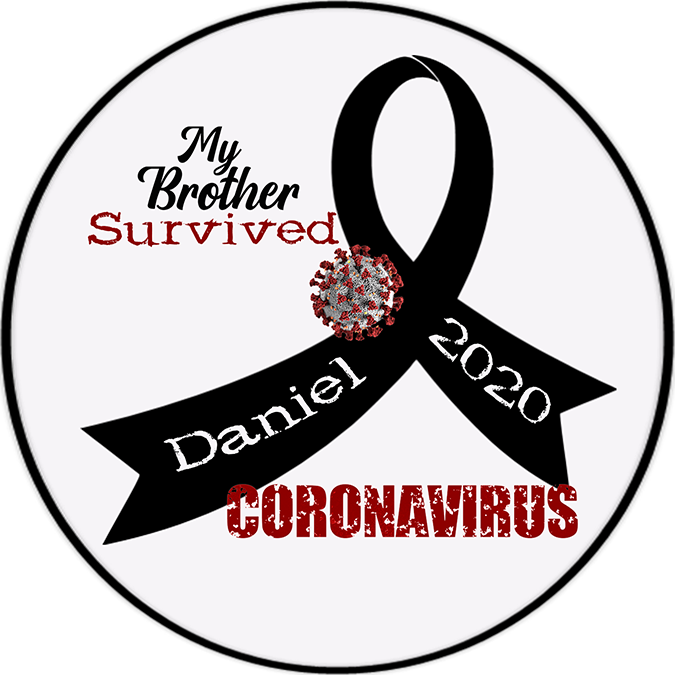 Personalized Survived Coronavirus 4.5" Round Magnet