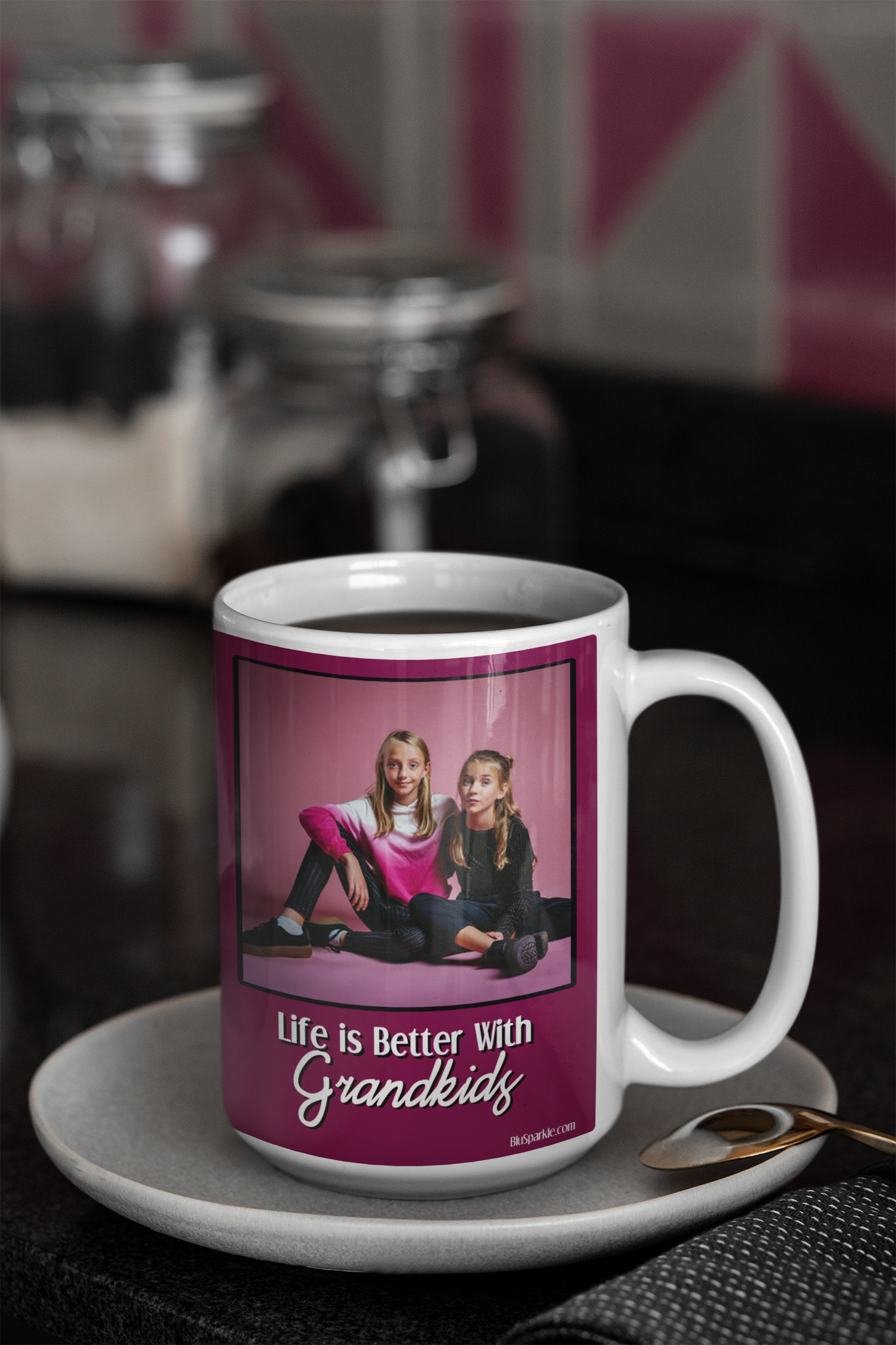 BluSparkle Personalized Life Is Better With Grandkids 15oz Mug