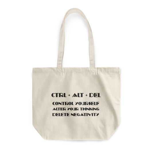 CTRL+ALT+DEL Rounded Canvas Tote Bag