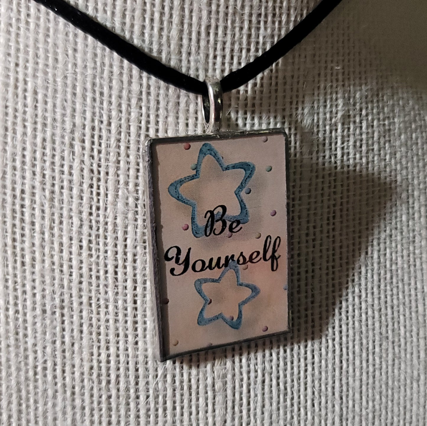 Be Yourself Handmade Stained-Glass Pendant