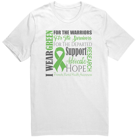 I Wear Green for Mental Health Awareness T-Shirt, Hoodie, Tank