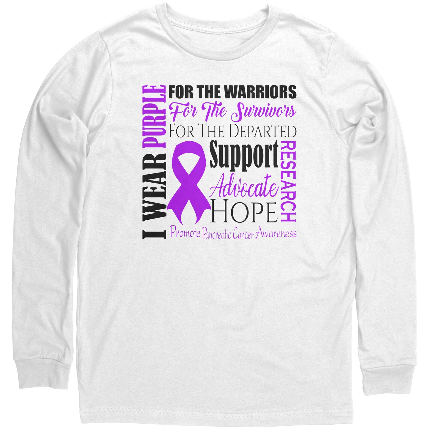 I Wear Purple for Pancreatic Cancer Awareness T-Shirt, Hoodie, Tank