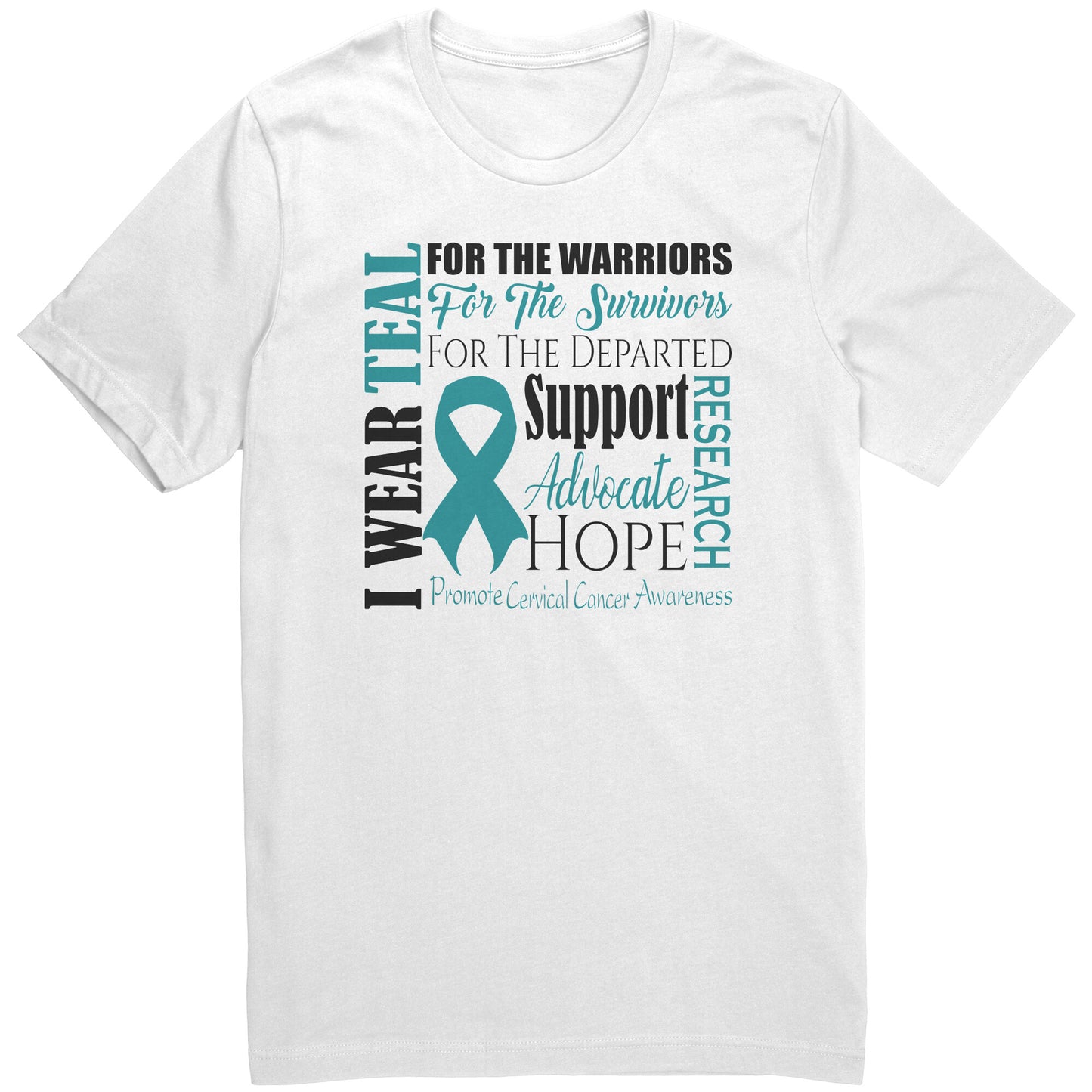 I Wear Teal for Cervical Cancer Awareness T-Shirt, Hoodie, Tank