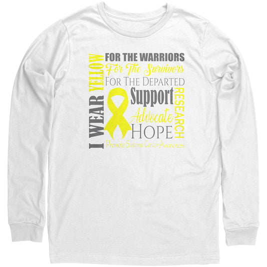 I Wear Yellow for Sarcoma Cancer Awareness T-Shirt, Hoodie, Tank