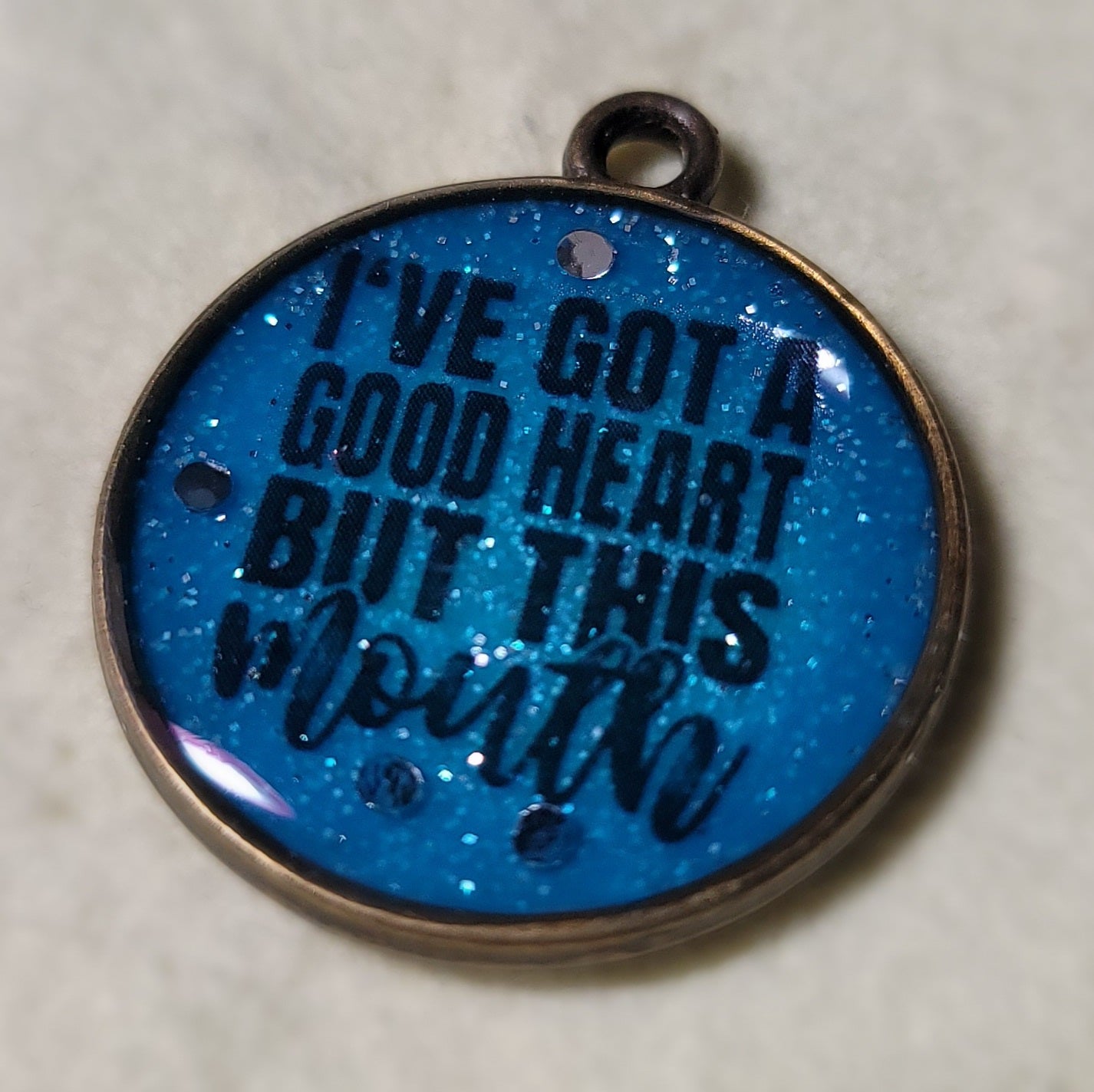 I've Got a Good Heart but This Mouth Pendant Charm