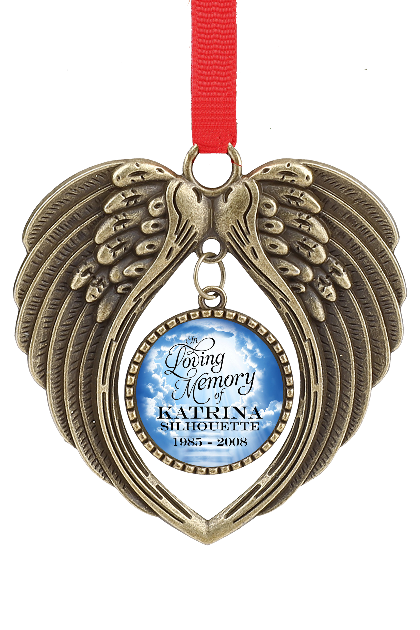 Personalized Angel Wings Rearview Window Ornament
