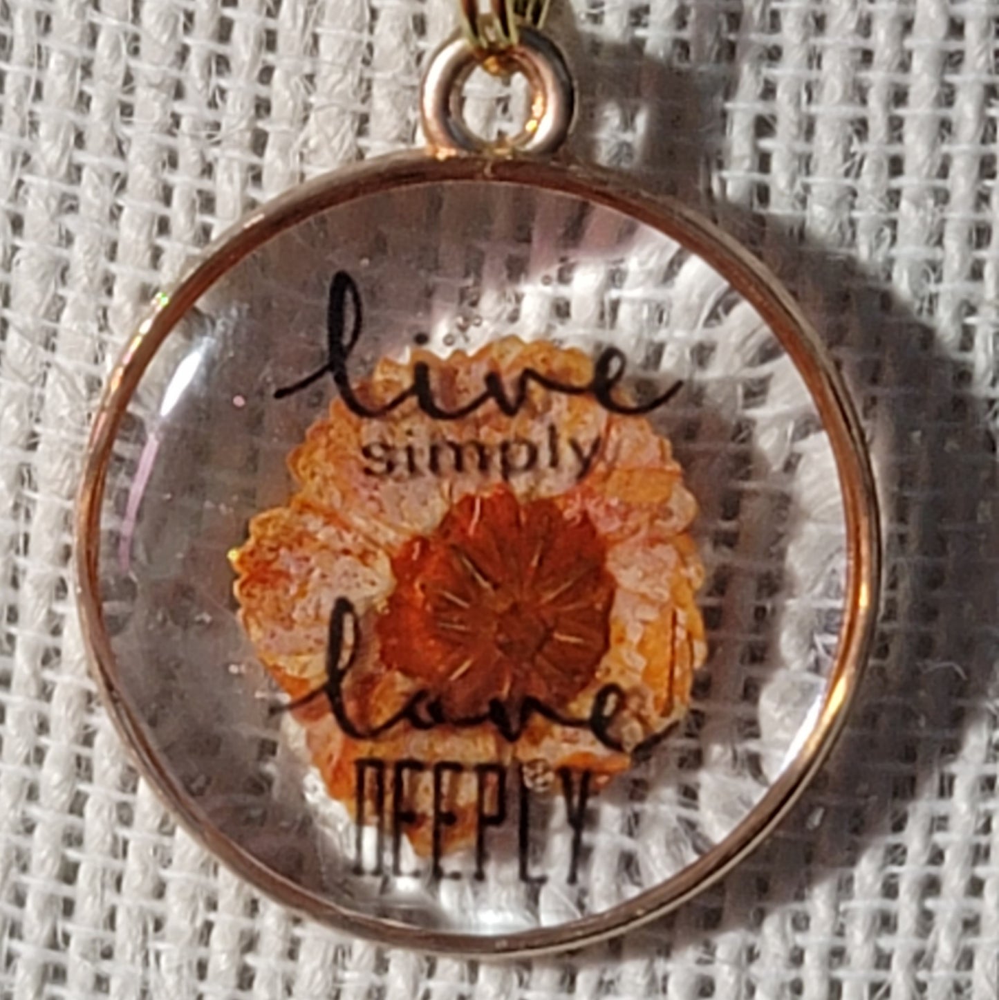 Live Simply Love Deeply Pendant Charm