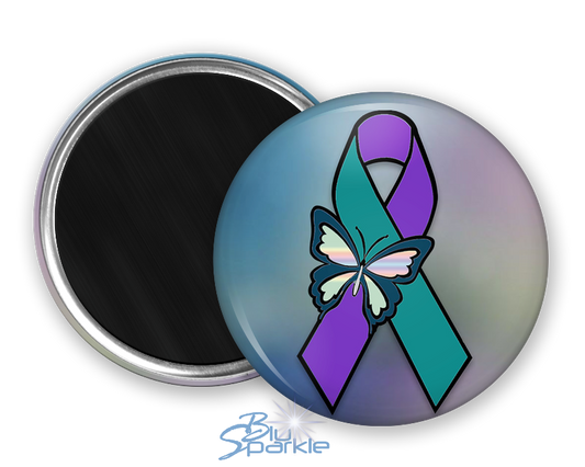 Suicide Awareness Butterfly Ribbon - Magnets